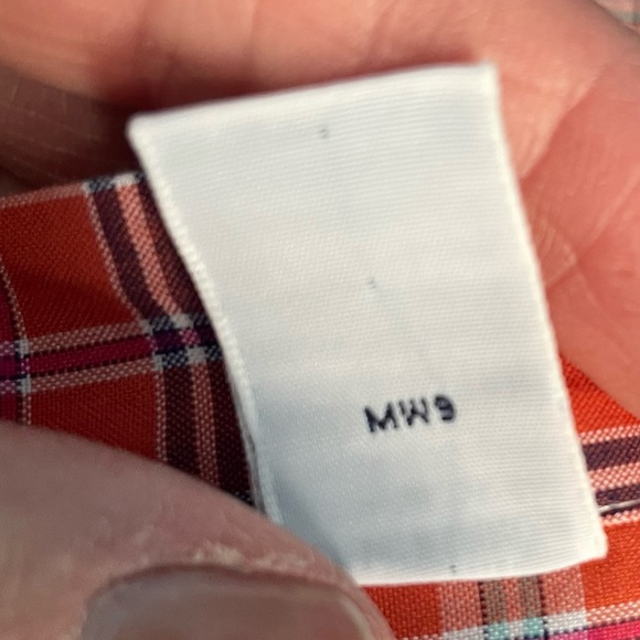 Ralph Lauren XL Classic Fit Orange Blue Plaid Button Down Shirt 100% Cotton - Picture 10 of 10